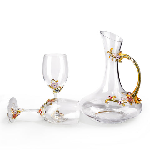 Flowery Wine Set