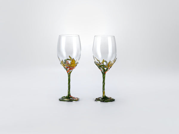 Orchid Wine Glass