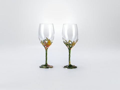 Orchid Wine Glass